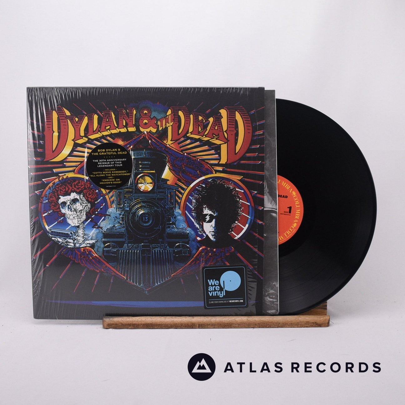 Bob Dylan Dylan & The Dead LP Vinyl Record - Front Cover & Record