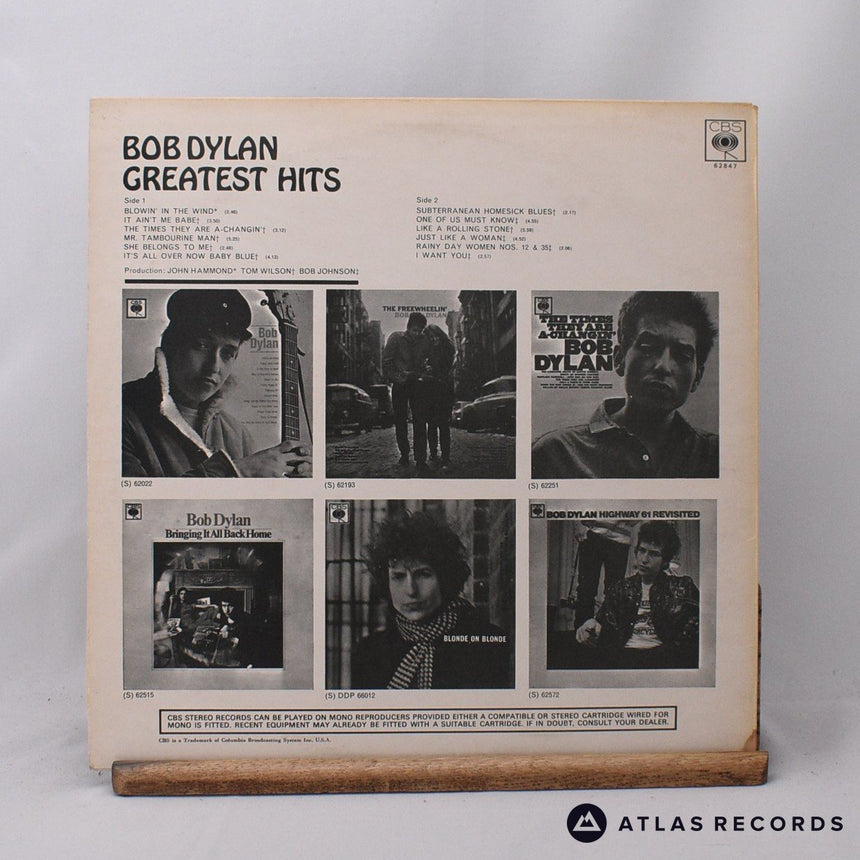 Bob Dylan - Greatest Hits - Reissue A4 B3 LP Vinyl Record - VG+/VG+
