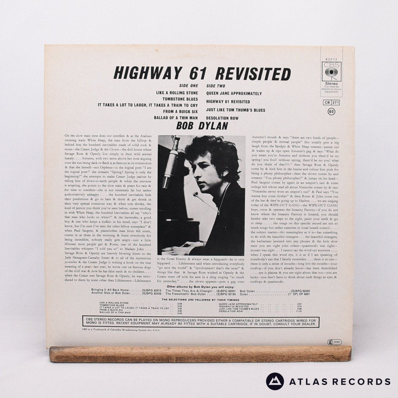 Bob Dylan Highway 61 Revisited LP Vinyl Record VG+/EX – Atlas Records