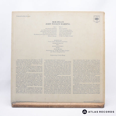 Bob Dylan - John Wesley Harding - A" B2 LP Vinyl Record - EX/VG+