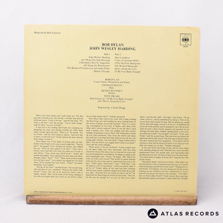 Bob Dylan - John Wesley Harding - Reissue LP Vinyl Record - EX/EX