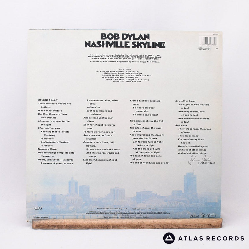 Bob Dylan - Nashville Skyline - Reissue LP Vinyl Record - EX/EX