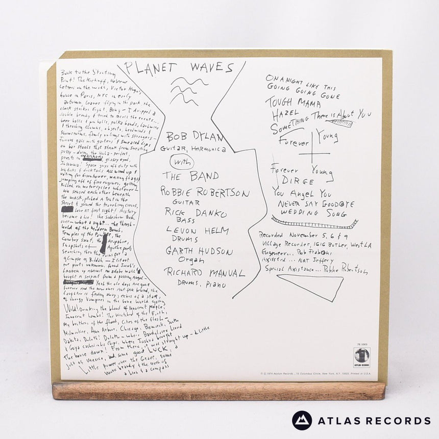 Bob Dylan - Planet Waves - Insert Textured Sleeve LP Vinyl Record - EX/VG+