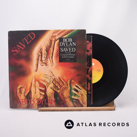 Bob Dylan Saved LP Vinyl Record - Front Cover & Record