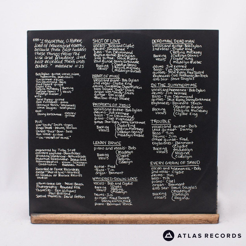 Bob Dylan - Shot Of Love - LP Vinyl Record - EX/EX