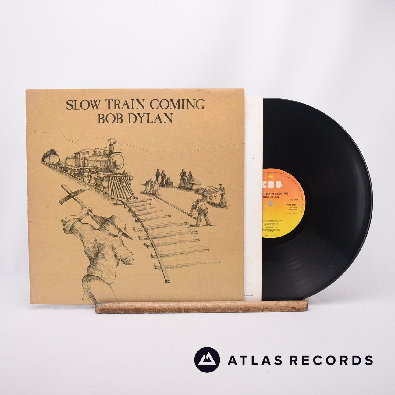 Bob Dylan Slow Train Coming LP Vinyl Record - Front Cover & Record