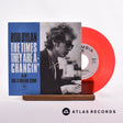 Bob Dylan The Times They Are A-Changin' 7" Vinyl Record - Front Cover & Record