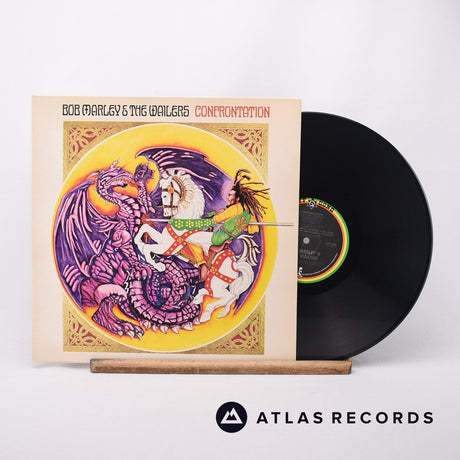 Bob Marley & The Wailers Confrontation LP Vinyl Record - Front Cover & Record