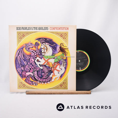 Bob Marley & The Wailers Confrontation LP Vinyl Record - Front Cover & Record