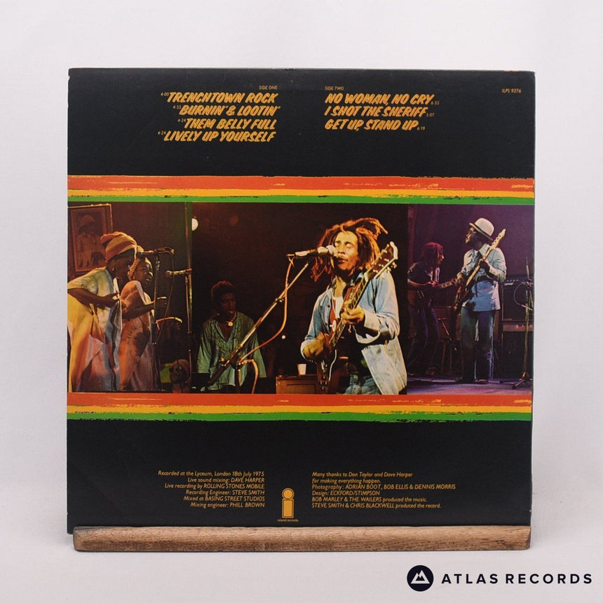 Bob Marley & The Wailers - Live! - A2 B2 LP Vinyl Record - EX/EX