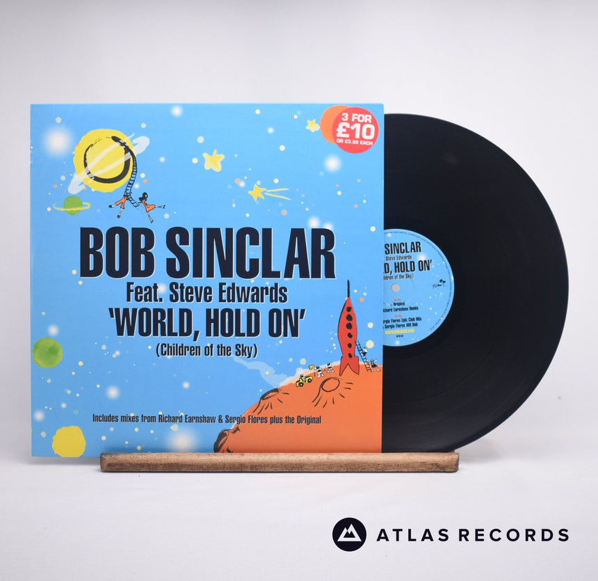 Bob Sinclar World, Hold On 12" Vinyl Record - Front Cover & Record