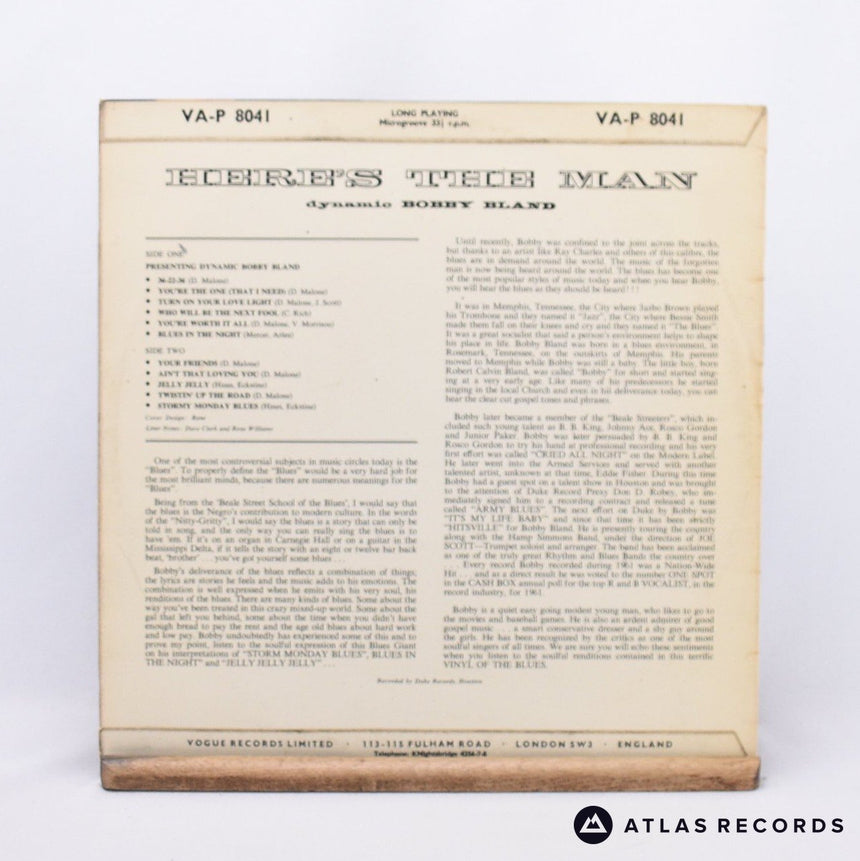 Bobby Bland - Here's The Man - Mono 1B 1B LP Vinyl Record - VG+/VG+
