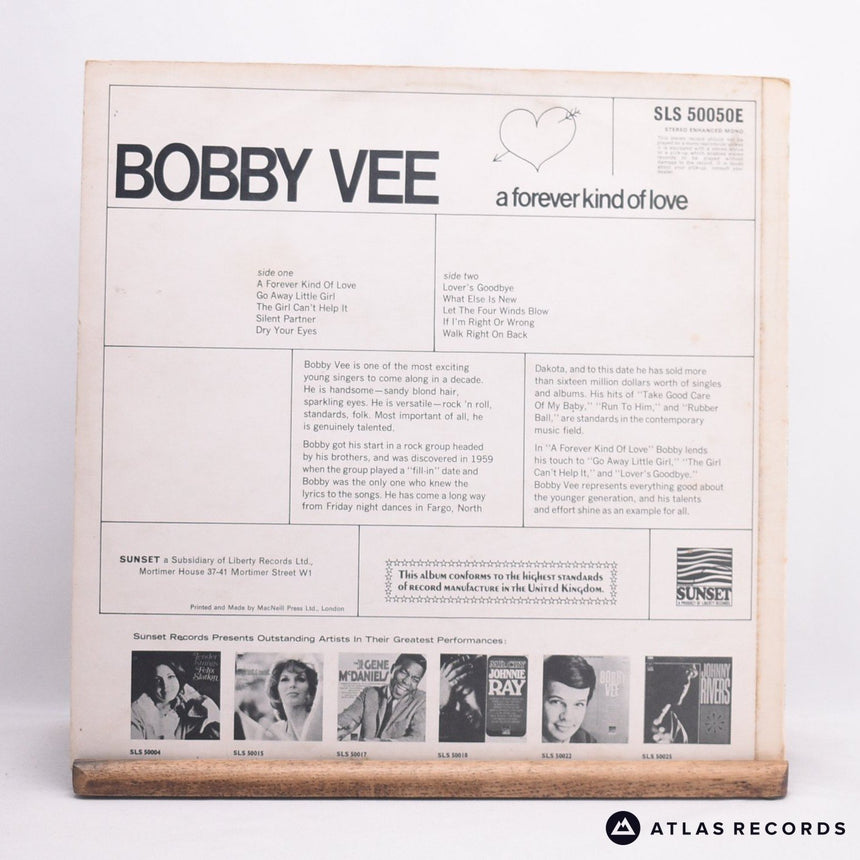 Bobby Vee - A Forever Kind Of Love - LP Vinyl Record - VG+/VG