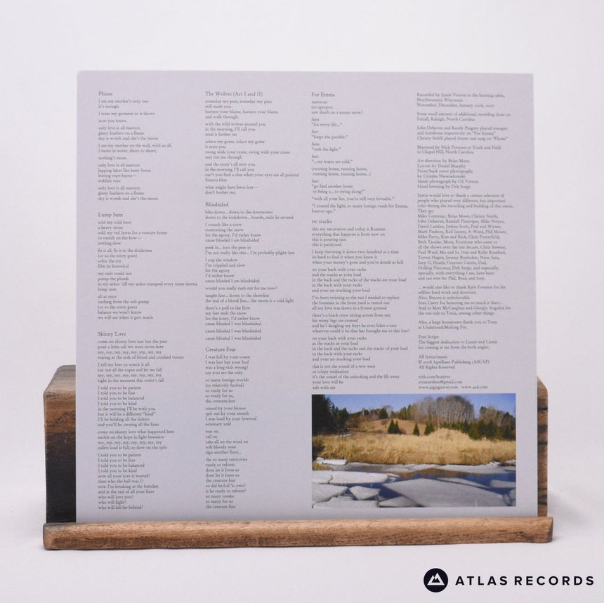 Bon Iver - For Emma, Forever Ago - Lyric Sheet LP Vinyl Record - NM/EX