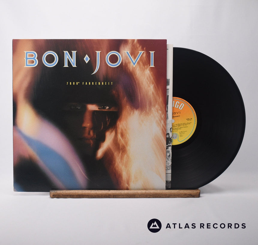 Bon Jovi 7800° Fahrenheit LP Vinyl Record - Front Cover & Record