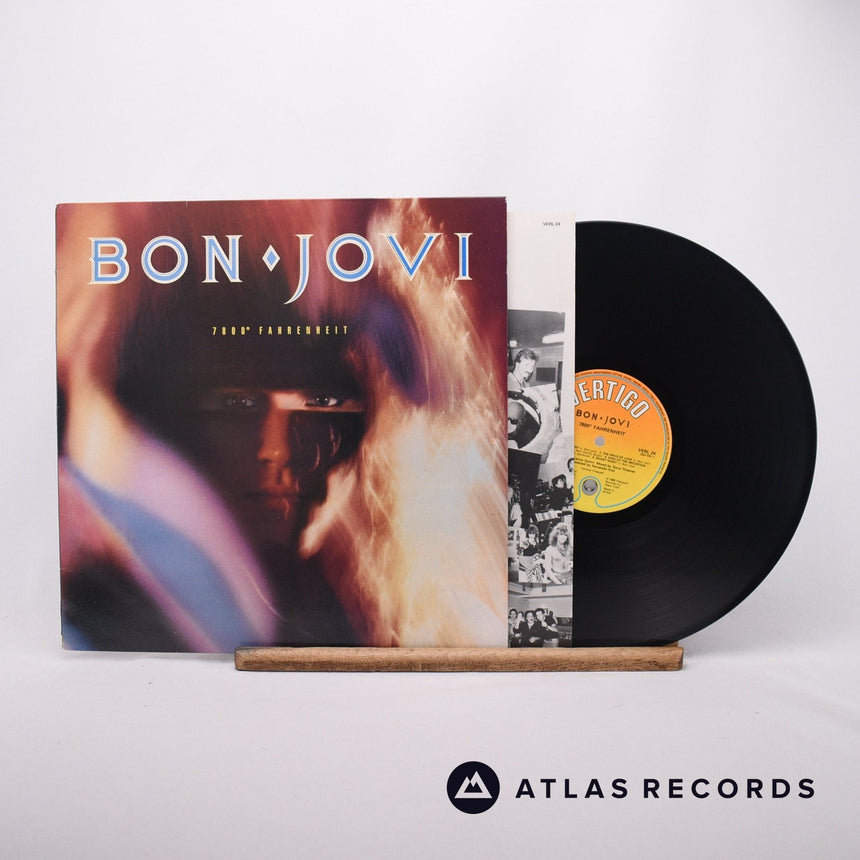 Bon Jovi 7800° Fahrenheit LP Vinyl Record - Front Cover & Record