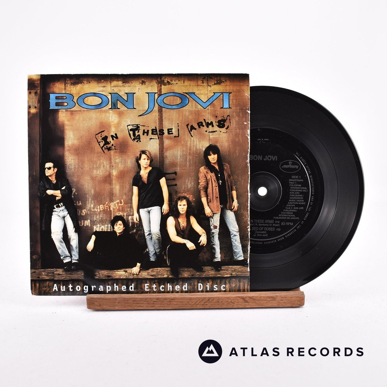 Bon Jovi In These Arms 7&quot; Vinyl Record - Front Cover &amp; Record