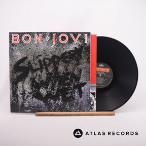 Bon Jovi Slippery When Wet LP Vinyl Record - Front Cover & Record