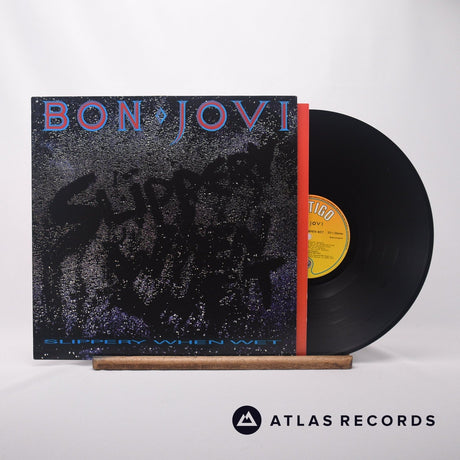 Bon Jovi Slippery When Wet LP Vinyl Record - Front Cover & Record