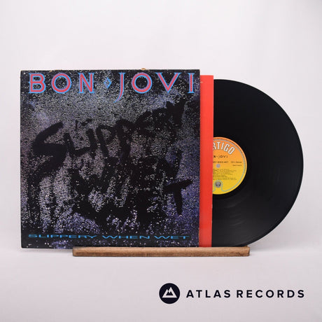 Bon Jovi Slippery When Wet LP Vinyl Record - Front Cover & Record