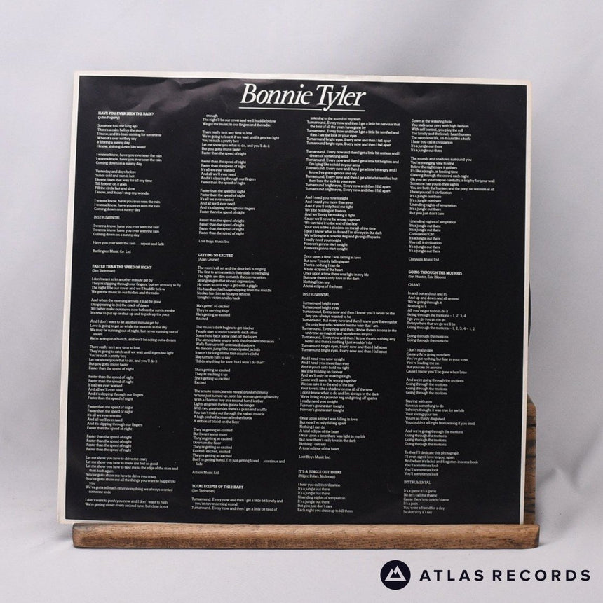 Bonnie Tyler - Faster Than The Speed Of Night - LP Vinyl Record - EX/EX