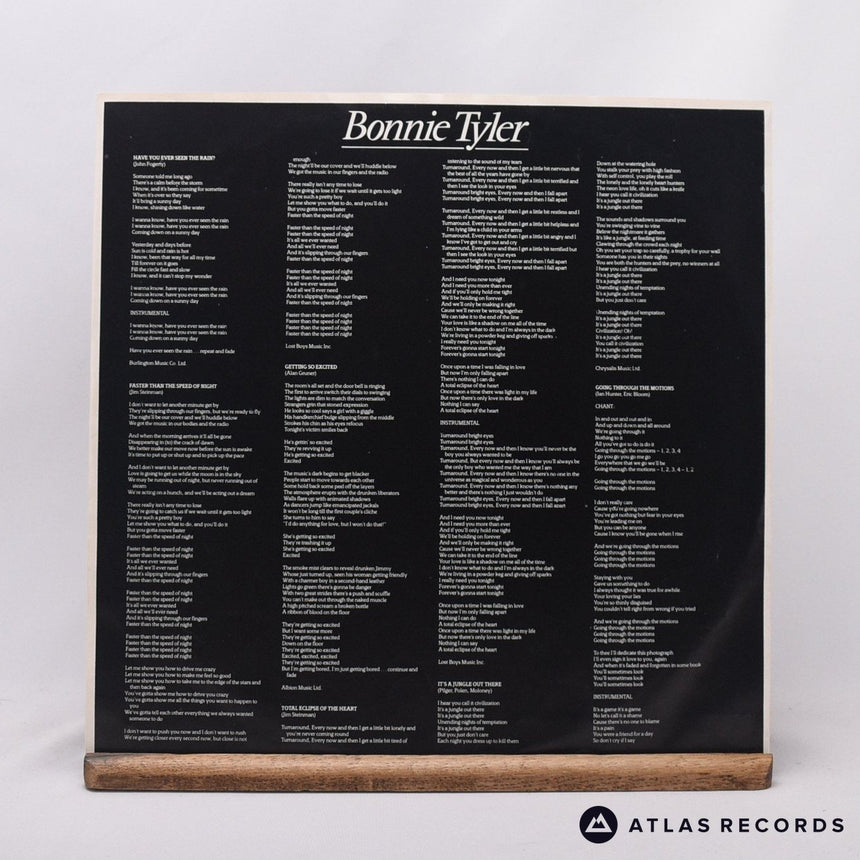 Bonnie Tyler - Faster Than The Speed Of Night - LP Vinyl Record - EX/EX