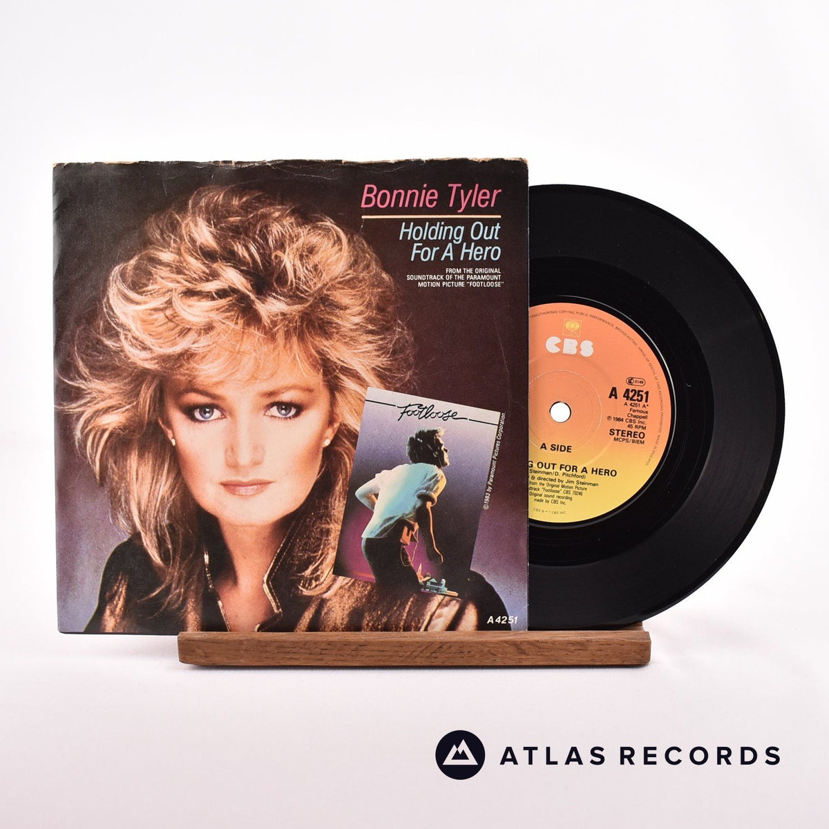 Bonnie Tyler Holding Out For A Hero 7" Vinyl Record - Front Cover & Record