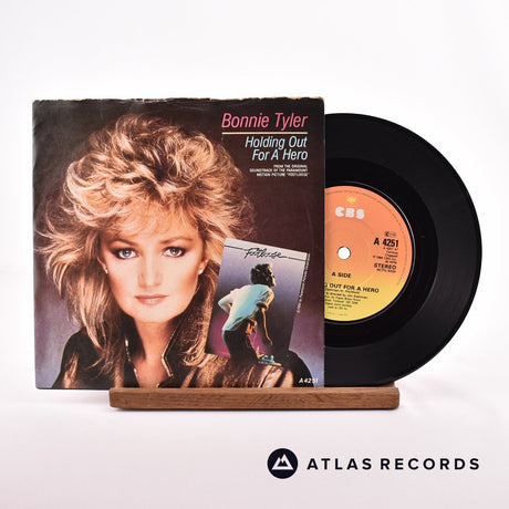 Bonnie Tyler Holding Out For A Hero 7" Vinyl Record - Front Cover & Record
