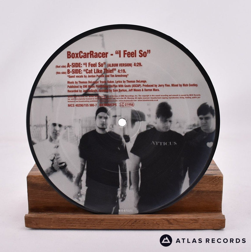 Box Car Racer - I Feel So - Picture Disc 7" Vinyl Record - NM