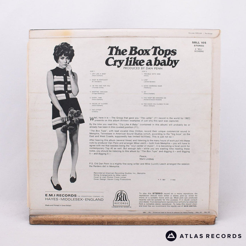 Box Tops - Cry Like A Baby - A-1 B-1 LP Vinyl Record - VG+/VG+