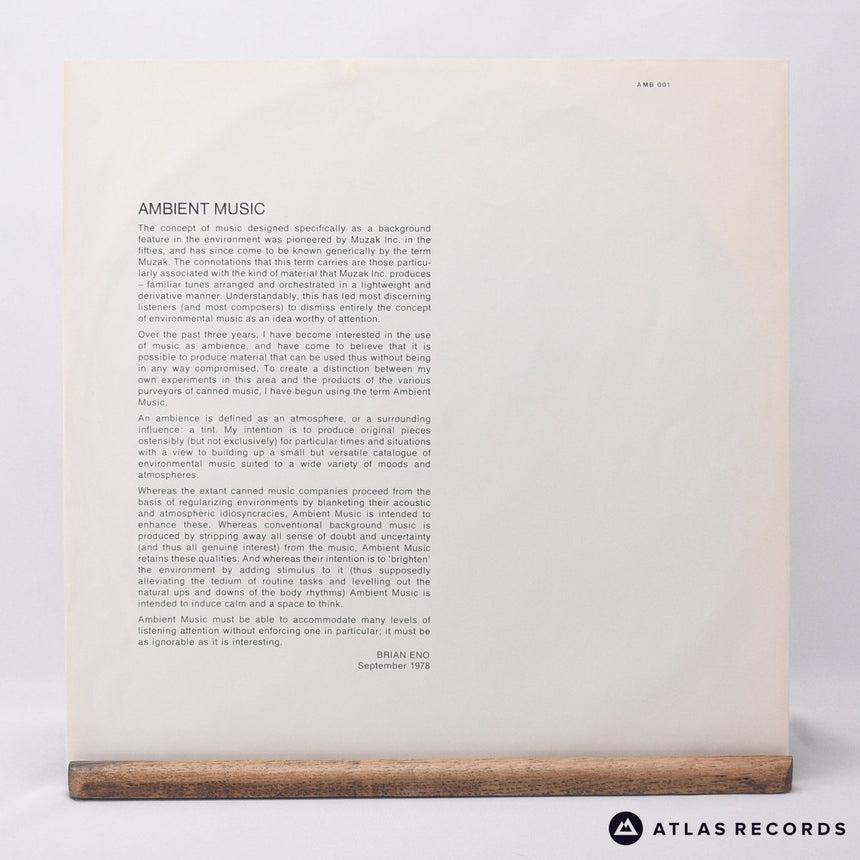 Brian Eno - Ambient 1 (Music For Airports) - LP Vinyl Record - VG+/EX