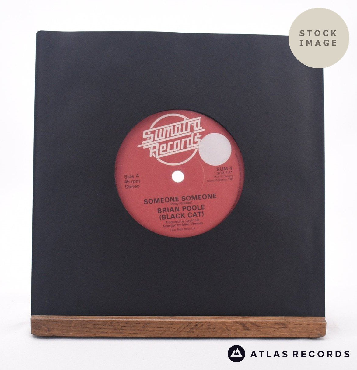 Brian Poole Someone, Someone 7" Vinyl Record - Sleeve & Record Side-By-Side