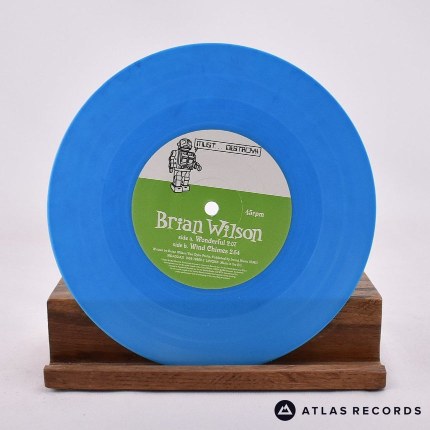 Brian Wilson - Wonderful - Blue Die-Cut Sleeve 7" Vinyl Record - NM/NM