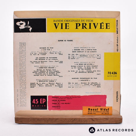 Brigitte Bardot - Bande Originale Du Film Vie Privée - 7" EP Vinyl Record - VG+/VG+
