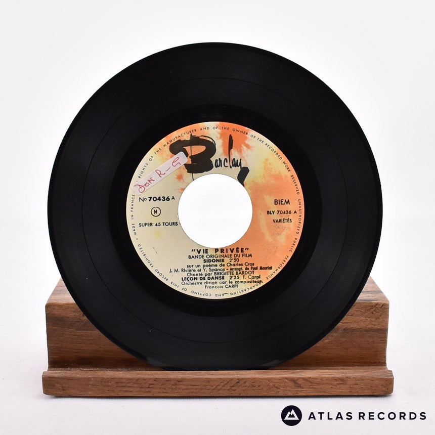 Brigitte Bardot - Bande Originale Du Film Vie Privée - 7" EP Vinyl Record - VG+/VG+