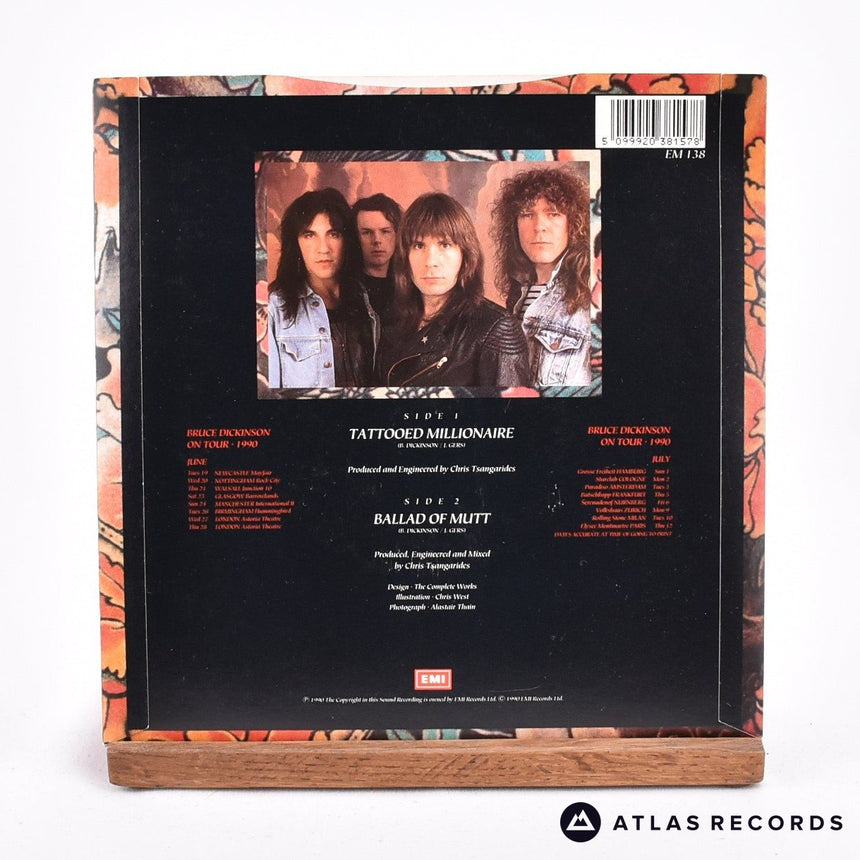 Bruce Dickinson - Tattooed Millionaire - 7" Vinyl Record - EX/VG+