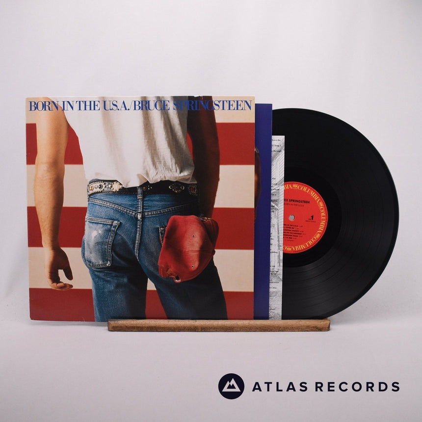 Bruce Springsteen Born In The U.S.A. LP Vinyl Record - Front Cover & Record