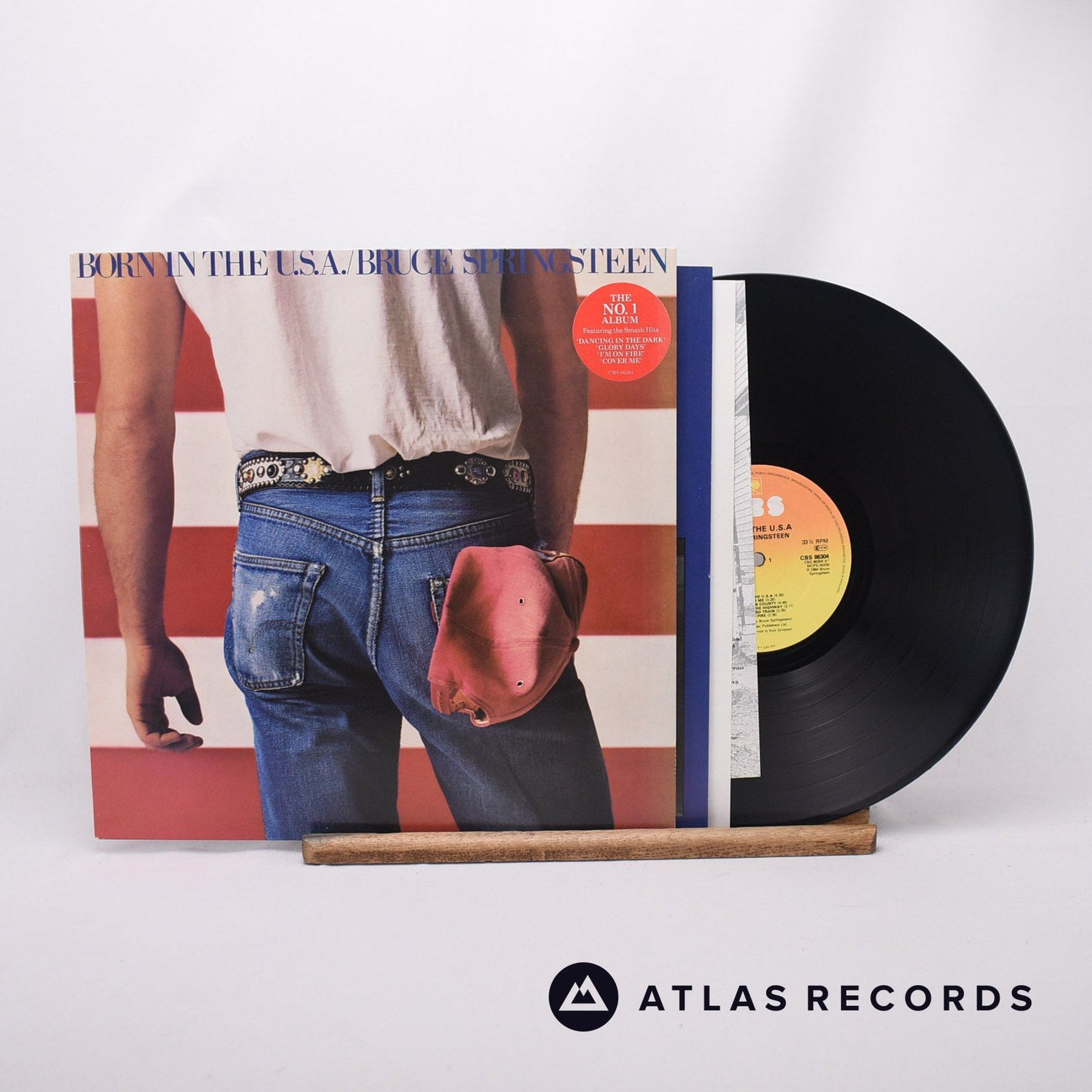 Bruce Springsteen Born In The U.S.A. LP Vinyl Record - Front Cover & Record