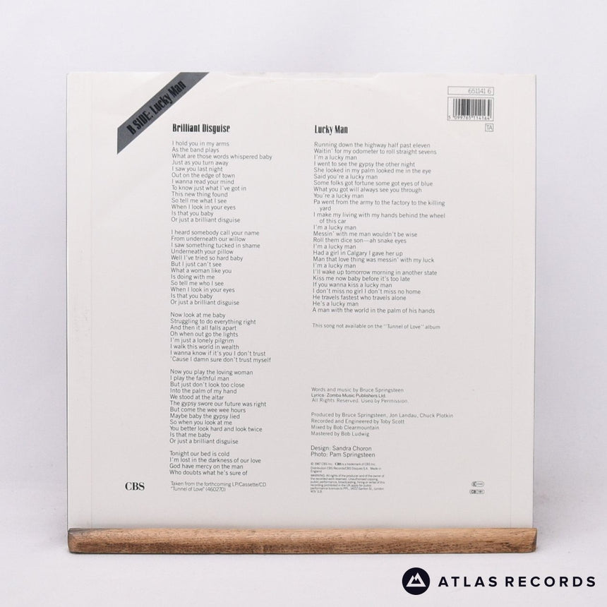 Bruce Springsteen - Brilliant Disguise - A1 B1 12" Vinyl Record - VG+/EX