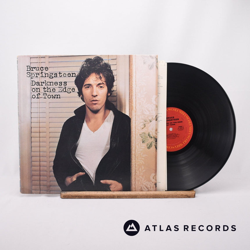 Bruce Springsteen Darkness On The Edge Of Town LP Vinyl Record - Front Cover & Record