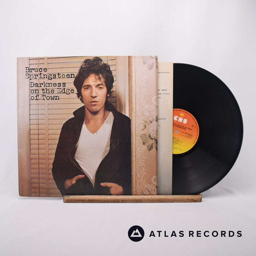Bruce Springsteen Darkness On The Edge Of Town LP Vinyl Record - Front Cover & Record