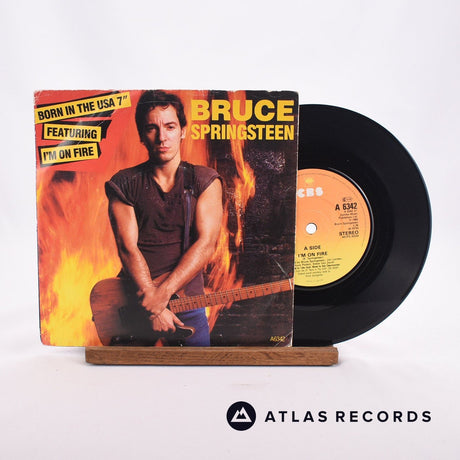 Bruce Springsteen I'm On Fire 7" Vinyl Record - Front Cover & Record