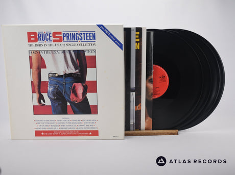 Bruce Springsteen The Born In The U.S.A. 12" Single Collection 7" + 4 x 12" Box Set Vinyl Record - Front Cover & Record