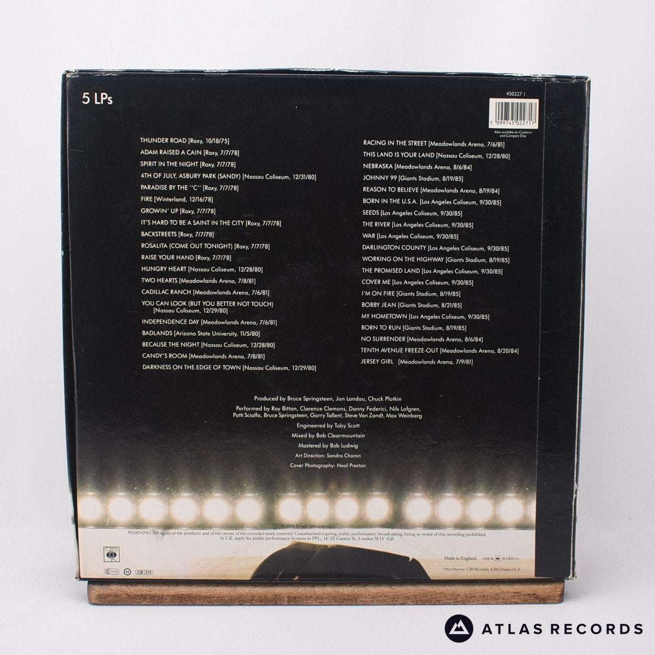 Bruce Springsteen 8レコードセット Bruce Springsteen & The E Street Band Live 1975-1985 5 LP