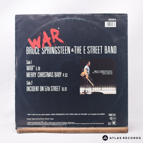 Bruce Springsteen & The E-Street Band - War - 12" Vinyl Record - VG+/NM