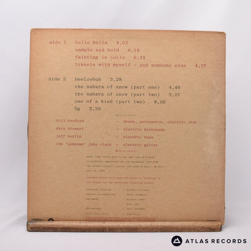 Bruford - The Bruford Tapes - Canadian A B LP Vinyl Record - VG+/VG+