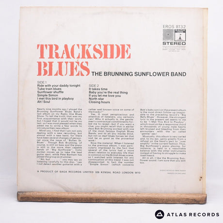 Brunning Sunflower Blues Band - Trackside Blues - 2A 2B LP Vinyl Record - VG+/EX