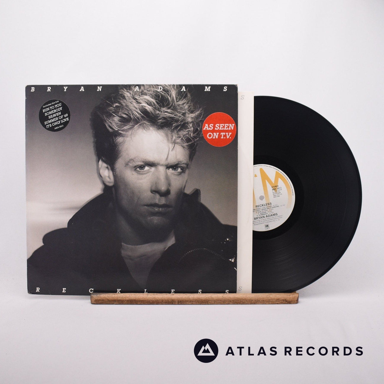 Bryan Adams Reckless LP Vinyl Record - Front Cover & Record