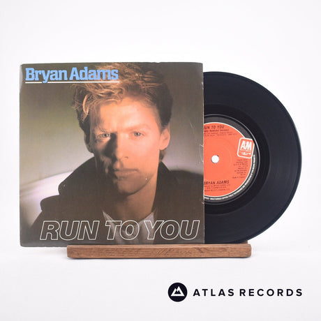 Bryan Adams Run To You 7" Vinyl Record - Front Cover & Record