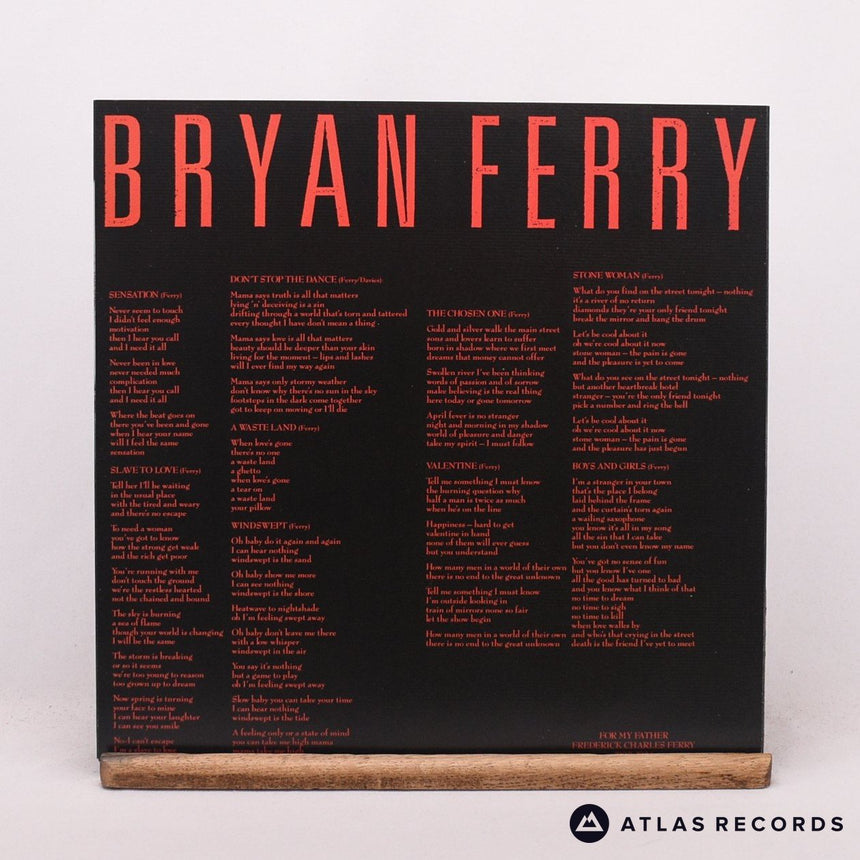 Bryan Ferry - Boys And Girls - Townhouse LP Vinyl Record - EX/NM